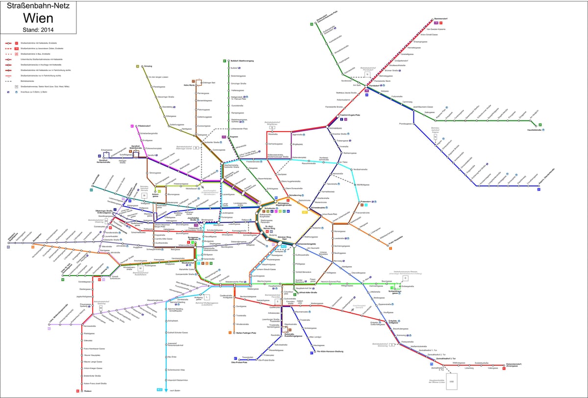 Вена strassenbahn газрын зураг