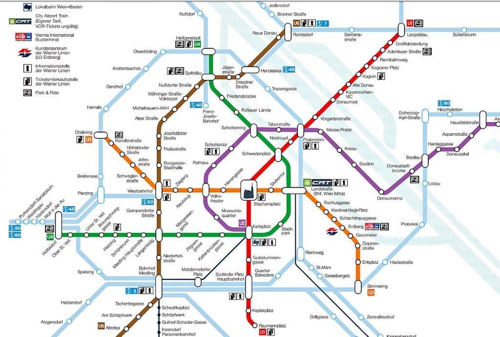 Wien метроны газрын зураг
