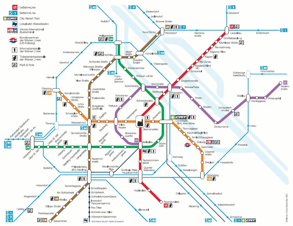 Wien s bahn газрын зураг