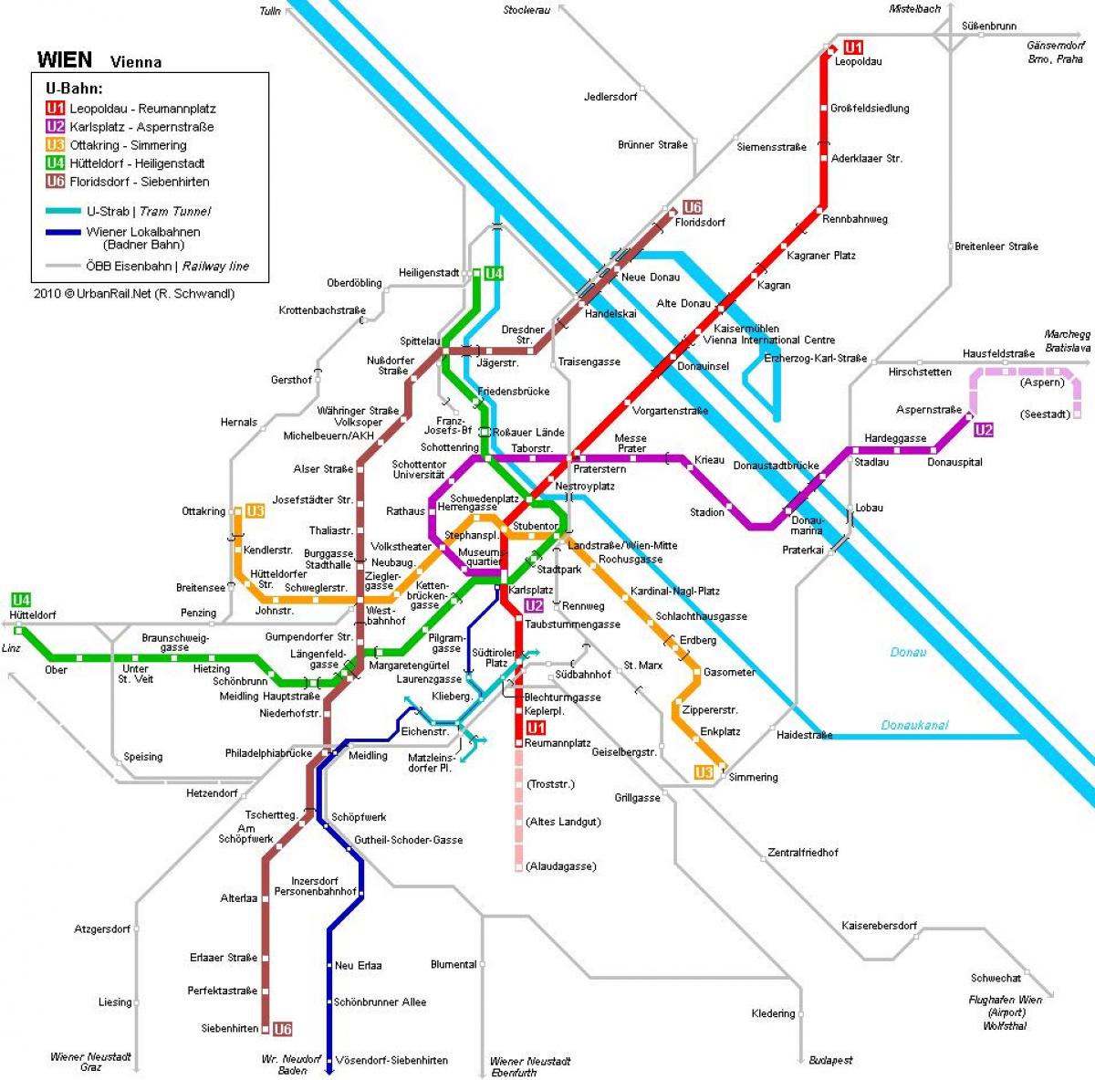 Вена метроны газрын зураг hauptbahnhof