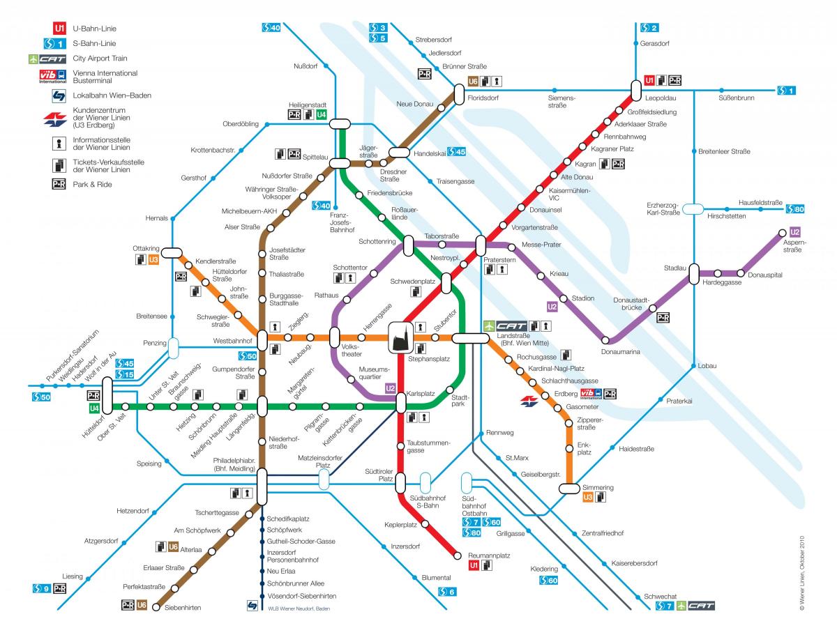 Австрийн вена метроны газрын зураг