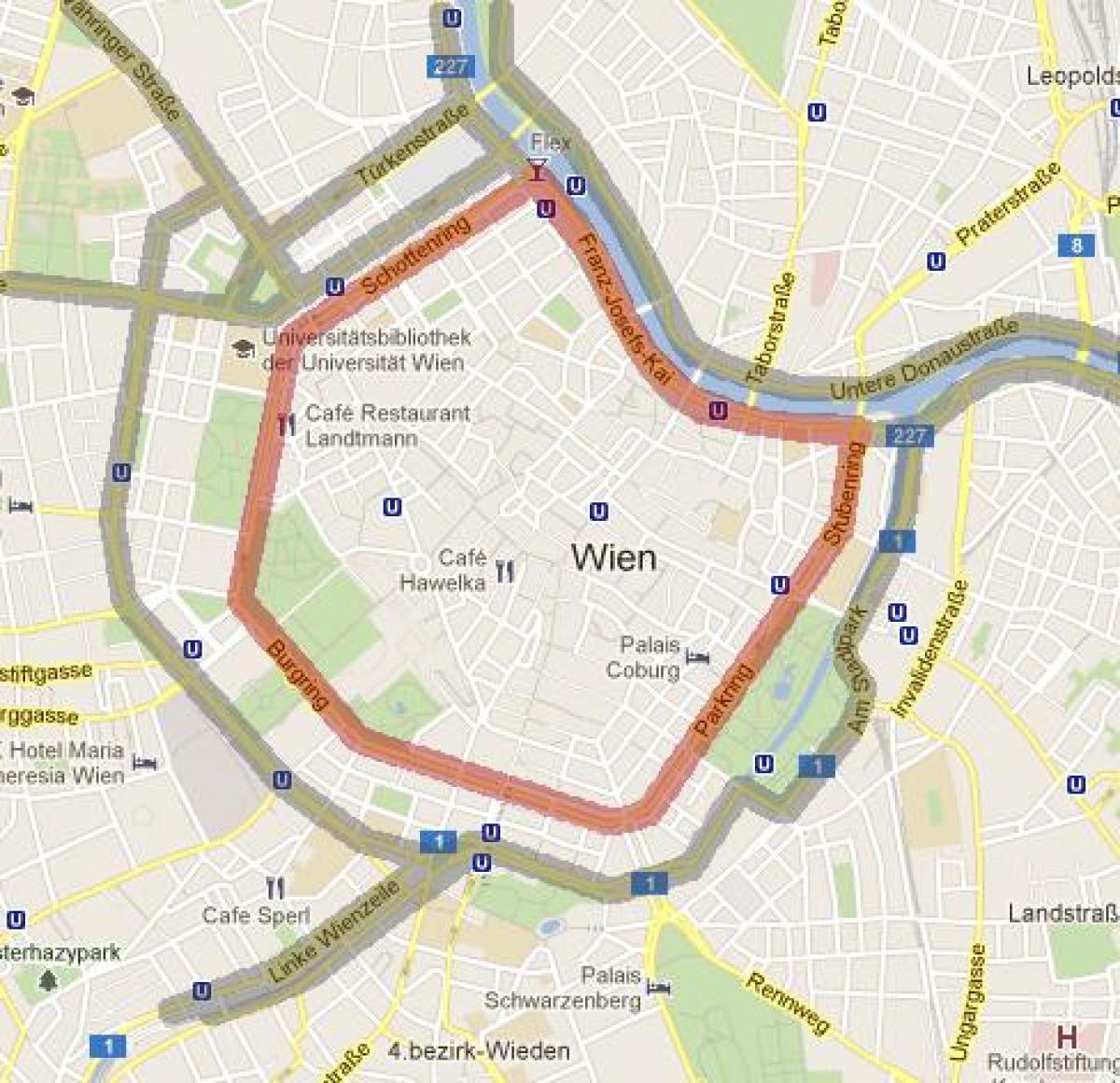 Вена 7-р дүүргийн газрын зураг