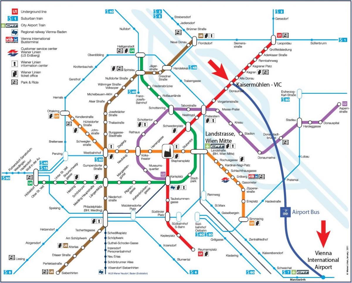 Wien автобусны газрын зураг