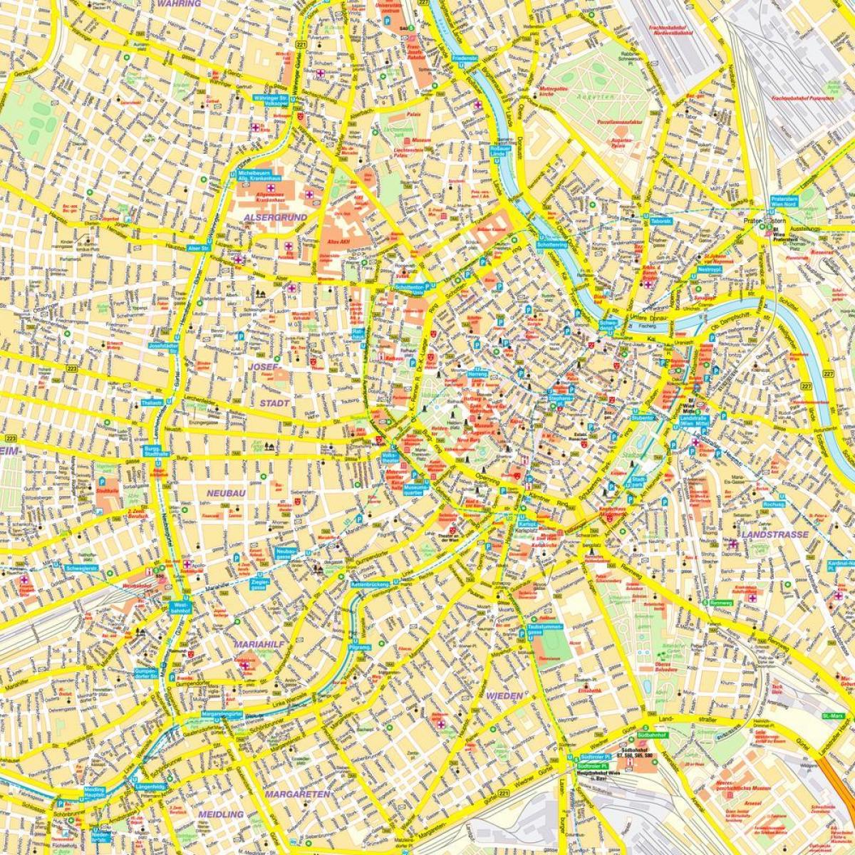 Венийн дотоод хотын газрын зураг