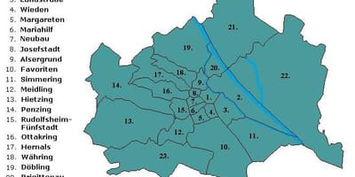Wien дүүргийн газрын зураг