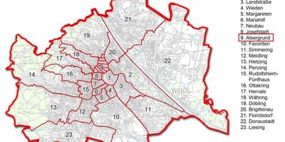 Wien bezirk газрын зураг