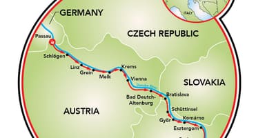 Passau Вена дугуйн газрын зураг
